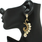 86938, RHINESTONE TEARDROP SWIRL EVENING EARRING