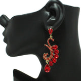 86938, RHINESTONE TEARDROP SWIRL EVENING EARRING
