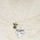 86955, "GUARDIAN ANGEL" HEART PENDANT NECKLACE