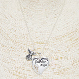 86955, "GUARDIAN ANGEL" HEART PENDANT NECKLACE