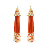 86961, FRINGE SEED BEAD TASSEL EARRING