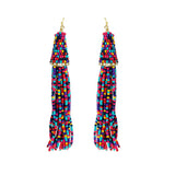 86961, FRINGE SEED BEAD TASSEL EARRING