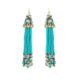 86961, FRINGE SEED BEAD TASSEL EARRING