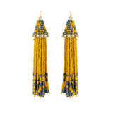 86961, FRINGE SEED BEAD TASSEL EARRING
