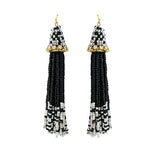 86961, FRINGE SEED BEAD TASSEL EARRING