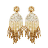 86962, FRINGE SEED BEAD EARRING