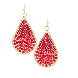 86963, TEARDROP TWO TONE BEADED EARRING