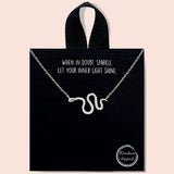 Pave Cubic Zirconia Snake Necklace