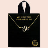 86983, PAVE CUBIC ZIRCONIA SNAKE NECKLACE