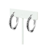 86990, FILIGREE TAILORED LOOK HOOP EARRING