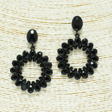 87011, ROUND RHINESTONE EVENING EARRING