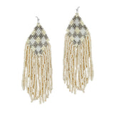 87022, SEED BEAD PLAID EARRING