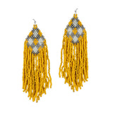 87022, SEED BEAD PLAID EARRING