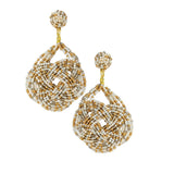 87025, SEED BEAD KNOT EARRING