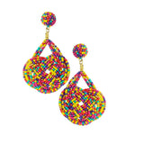 87025, SEED BEAD KNOT EARRING
