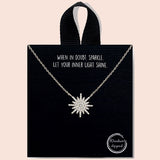 87145, PAVE CZ STARBUST NECKLACE