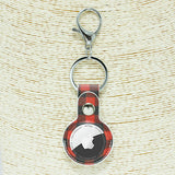 87150, BUFFALO PLAID PRINT AIRTAG HOLDER KEYCHAIN