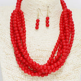 87249, MULTI BEADED NECKLACE