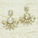 87301, ROUND N MARQUISE RHINESTONE EVENING EARRING