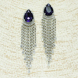 87302, TEARDROP N CRYSTAL RHINESTONE DROP EARRING