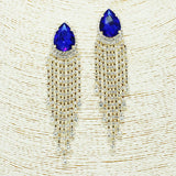 87302, TEARDROP N CRYSTAL RHINESTONE DROP EARRING