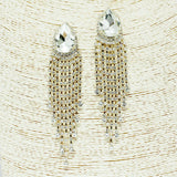 87302, TEARDROP N CRYSTAL RHINESTONE DROP EARRING