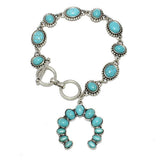 87333, WESTERN SQUASH BLOSSOM CHARM TOGGLE BRACELET