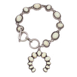 87333, WESTERN SQUASH BLOSSOM CHARM TOGGLE BRACELET