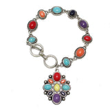 87334, WESTERN CONCHO CHARM TOGGLE BRACELET