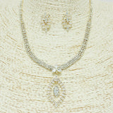 87348, CUBIC ZIRCONIA CRYSTAL RHINESTONE NECKLACE
