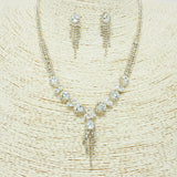 87349, CUBIC ZIRCONIA CRYSTAL RHINESTONE NECKLACE