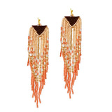 87350, FRINGE SEED BEAD EARRING