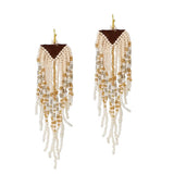 87350, FRINGE SEED BEAD EARRING