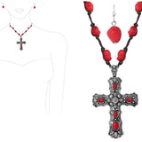 87364, WESTERN CROSS SEMI PRECIOUS STONE NECKLACE