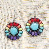 87377, WESTERN SEMI PRECIOUS STONE EARRING