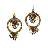 87392, GEOMETRIC SEED BEADED EARRING