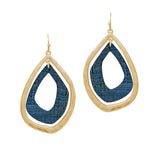 87393, GEOMETRIC CORK CUT OUT EARRING
