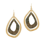 87393, GEOMETRIC CORK CUT OUT EARRING