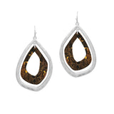 87393, GEOMETRIC CORK CUT OUT EARRING