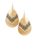 87394, METAL PLATING CORK EARRING