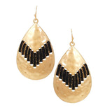 87394, METAL PLATING CORK EARRING