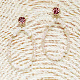 87409, TWO TONE BEADED EARRING
