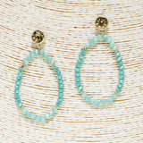 87409, TWO TONE BEADED EARRING