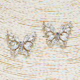 87410, ROUND MARQUISE BUTTERFLY EVENING EARRING