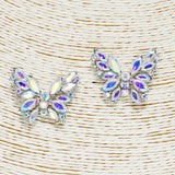 87410, ROUND MARQUISE BUTTERFLY EVENING EARRING