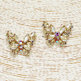 87410, ROUND MARQUISE BUTTERFLY EVENING EARRING