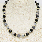 87415, HANDMADE SEMI PRECIOUS STONE BEAD NECKLACE