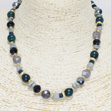 87415, HANDMADE SEMI PRECIOUS STONE BEAD NECKLACE