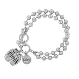 87465, SISTER INSPIRED BALL CHAIN TOGGLE BRACELET