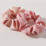87490, SOLID & GOLD POLKA DOT HAIR SCRUNCHIES *2PCS/SET